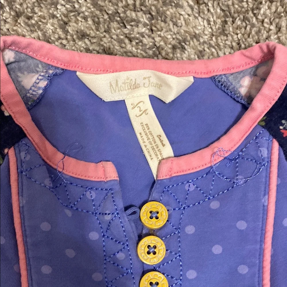 Matilda Jane Floral and Polka Dot Pajama Set - Picture 2 of 7